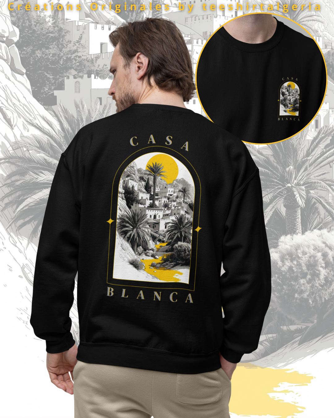 Sweat CASA MONOCHROME JAUNE