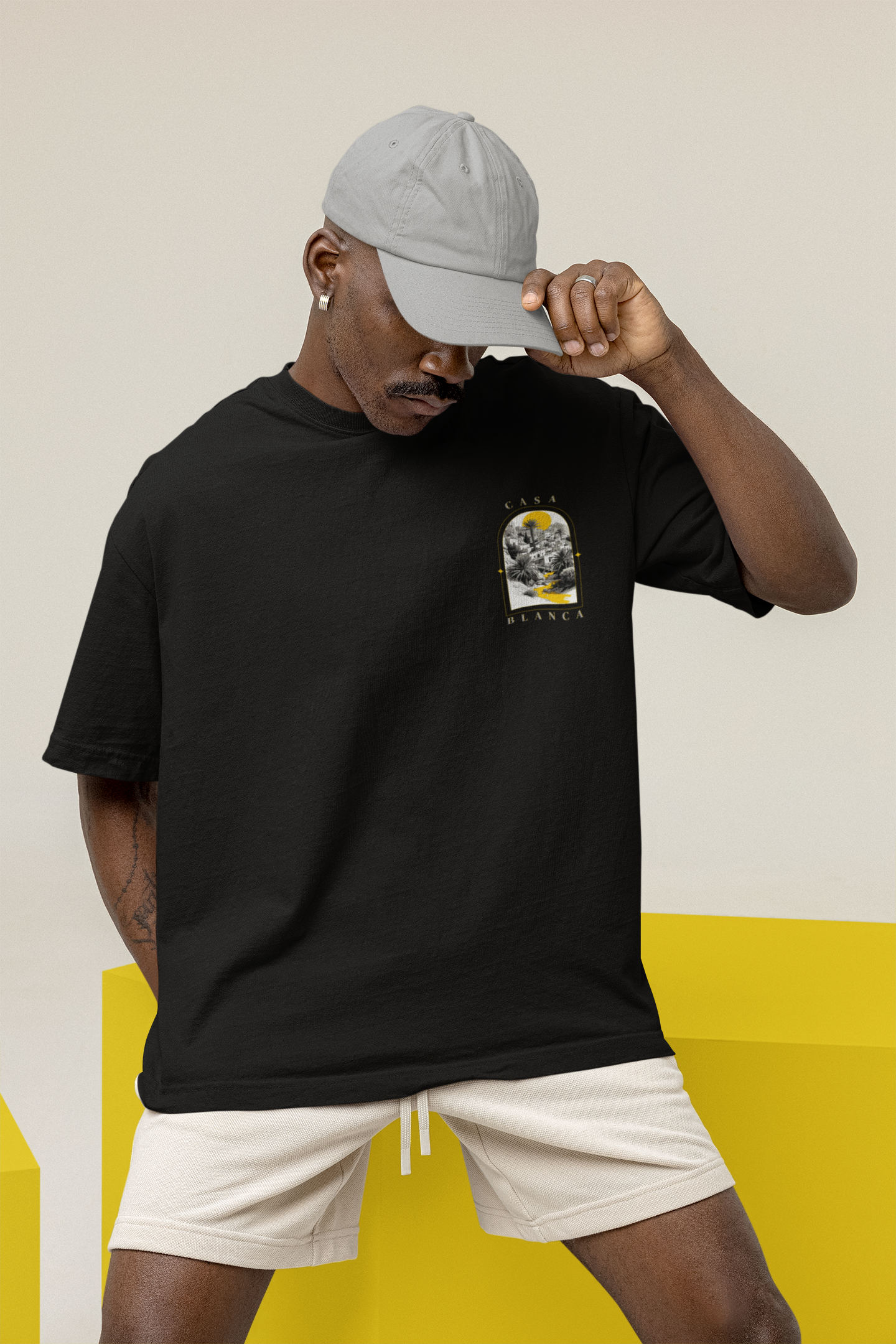 T-Shirt Unisex CASA "MONOCHROME JAUNE"