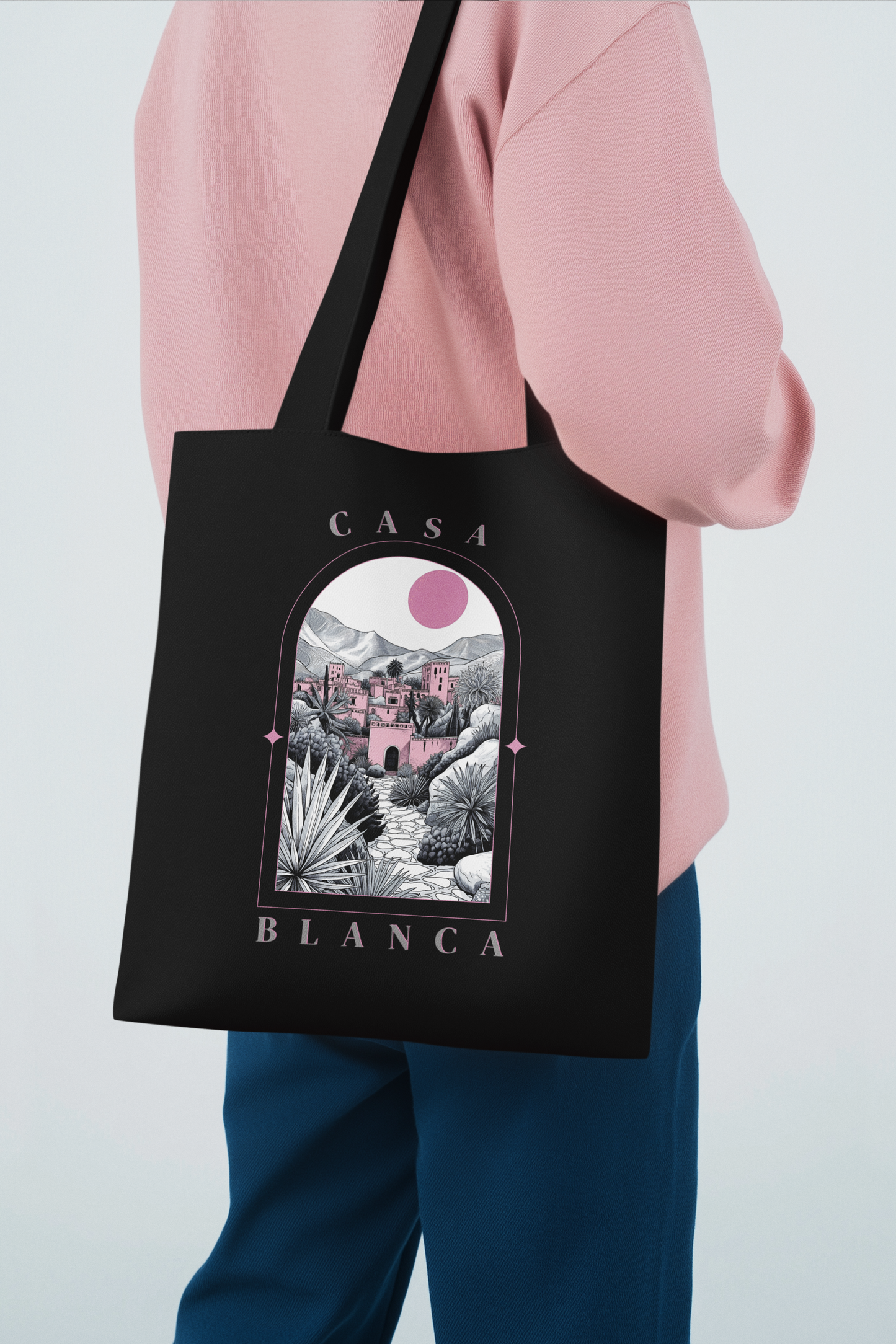 Tote Bag CASA MONOCHROME ROSE