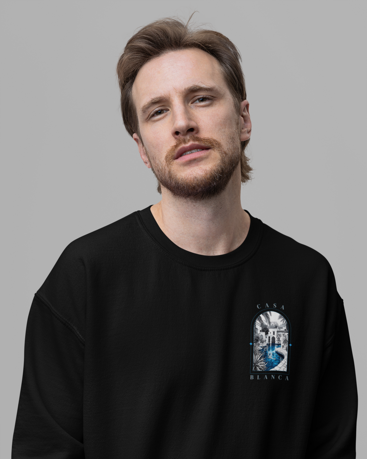 Sweat CASA MONOCHROME BLEU