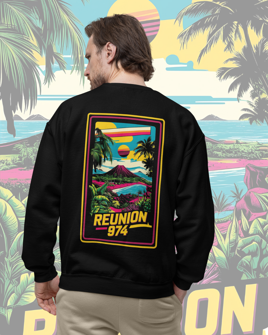 Sweat Unisex LA RÉUNION 974 #01