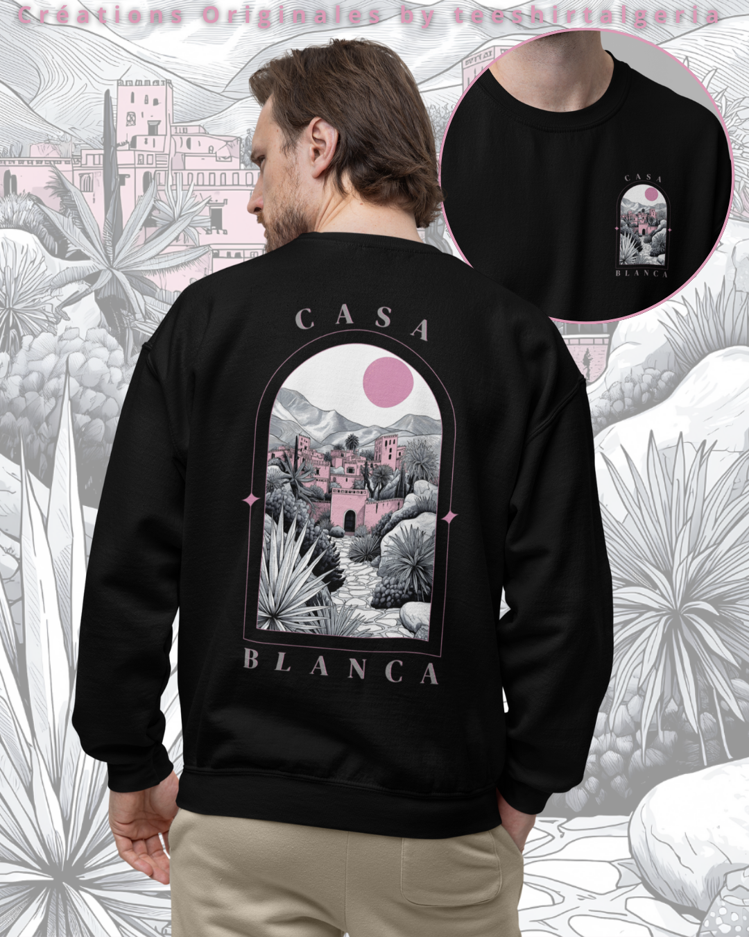 Sweat CASA MONOCHROME ROSE